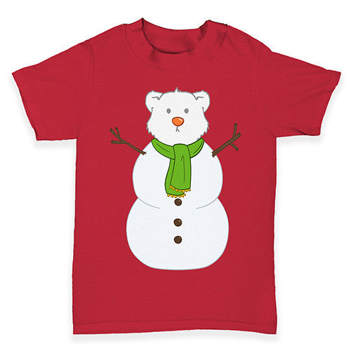 Polar Bear Snowman Baby Toddler T-Shirt