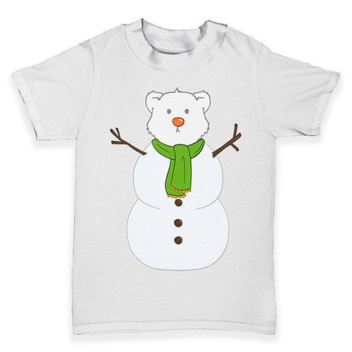 Polar Bear Snowman Baby Toddler T-Shirt