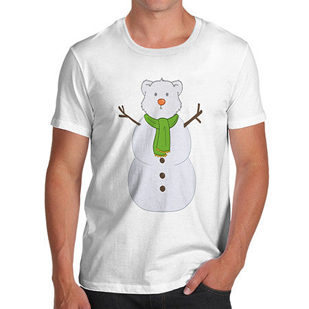 Mens Polar Bear Snowman T-Shirt