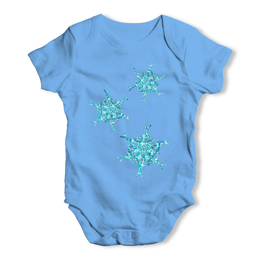 Falling Snowflakes Baby Grow Bodysuit