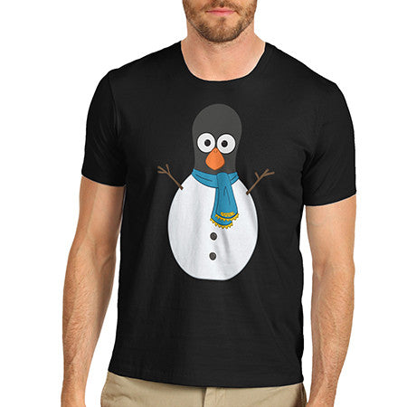 Mens Guin The Penguin Snowman T-Shirt