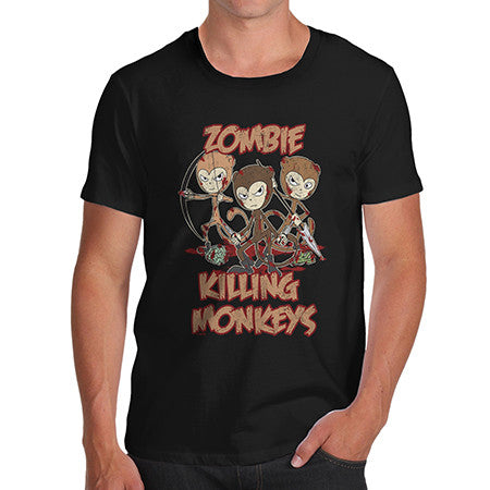 Mens Zombie Killing Monkeys T-Shirt