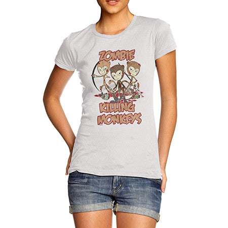 Womens Zombie Killing Monkeys T-Shirt