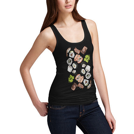 Womens Japanese Shushi Wasabi Tank Top