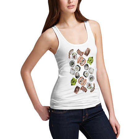 Womens Japanese Shushi Wasabi Tank Top