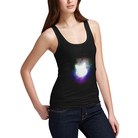 Womens Galactic Cat Tank Top