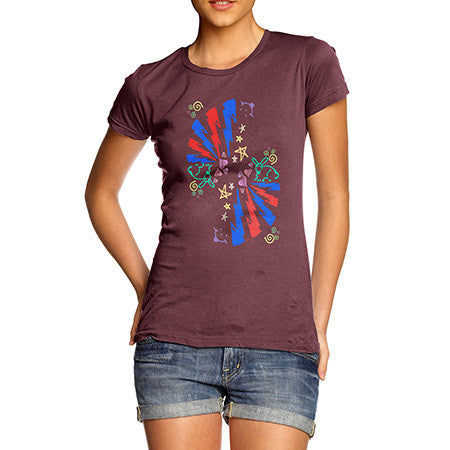 Women's Love Rabbits Doodles T-Shirt