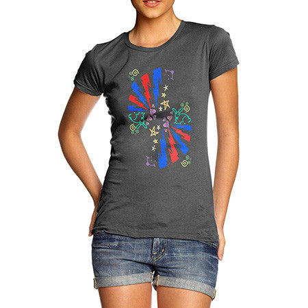 Women's Love Rabbits Doodles T-Shirt