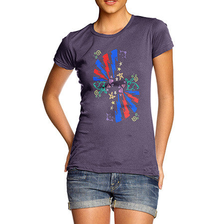 Women's Love Rabbits Doodles T-Shirt