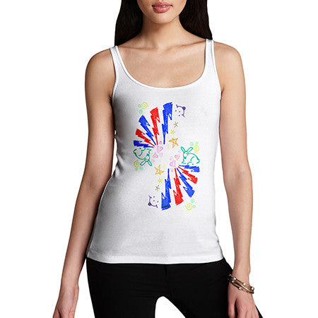 Women's Love Rabbits Doodles Tank Top