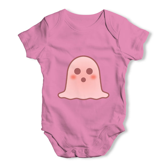 Surprised Emoji Ghost Baby Grow Bodysuit