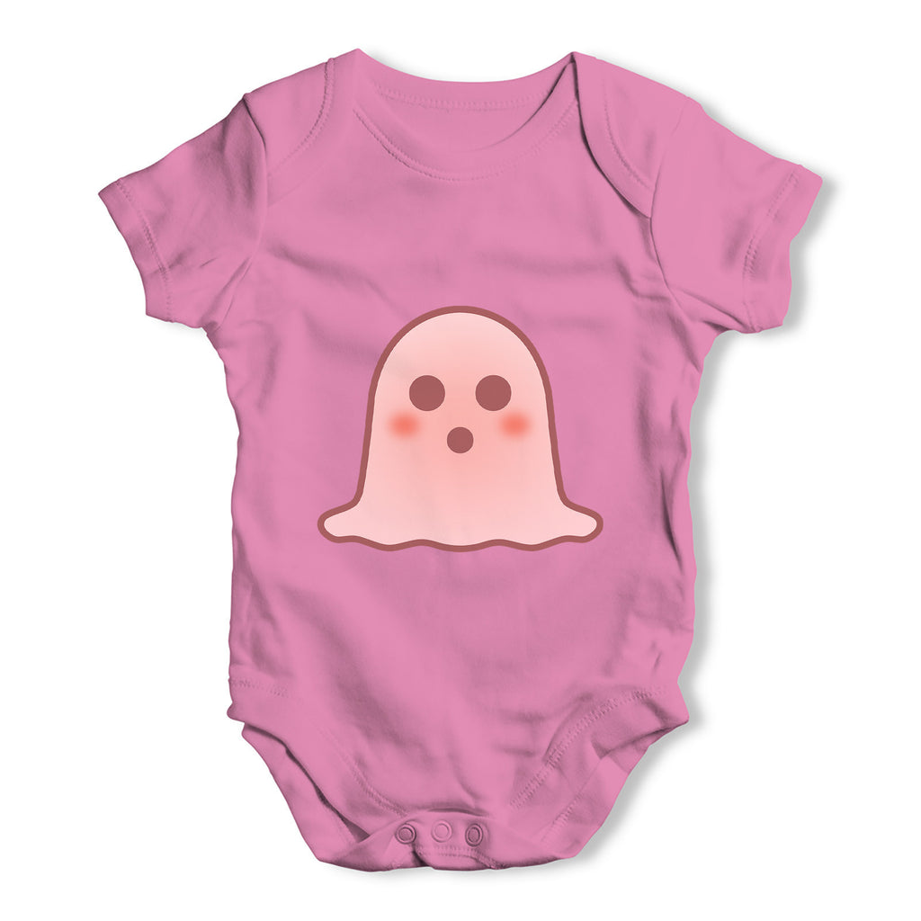 Surprised Emoji Ghost Baby Grow Bodysuit