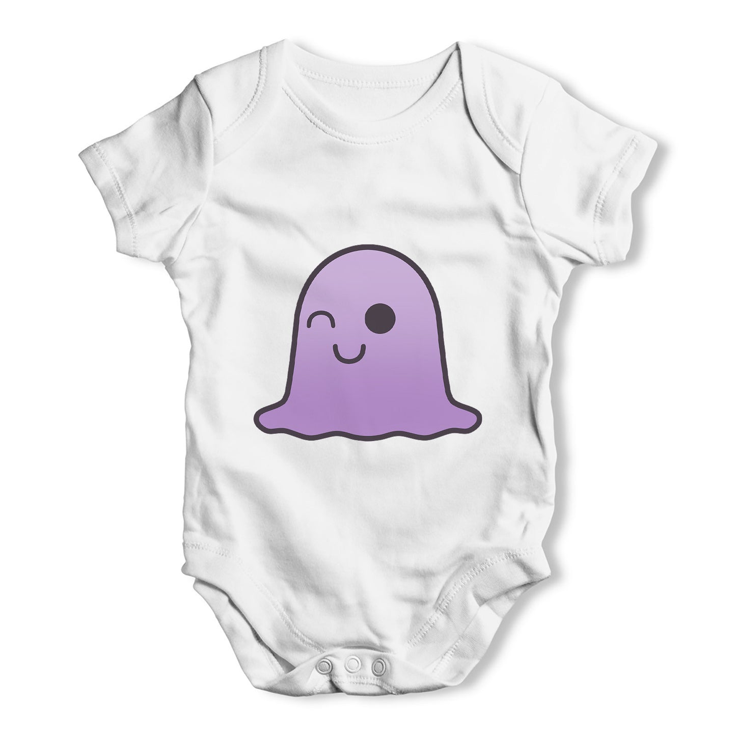 Emoji Wink Blob Baby Grow Bodysuit