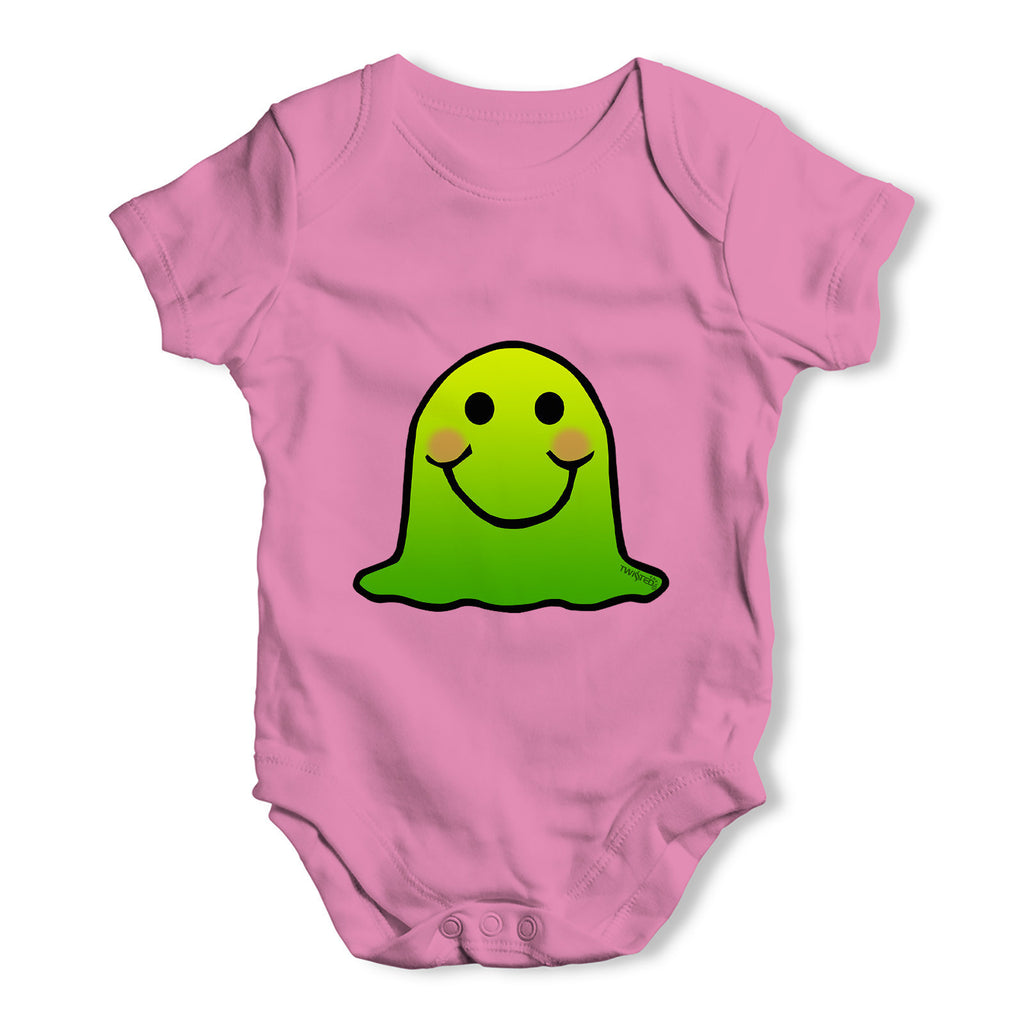 Green Emoji Blob Monster Baby Grow Bodysuit