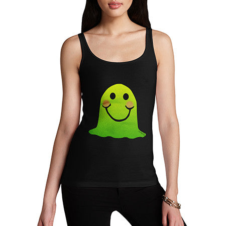 Women's Green Emoji Blob Monster Tank Top