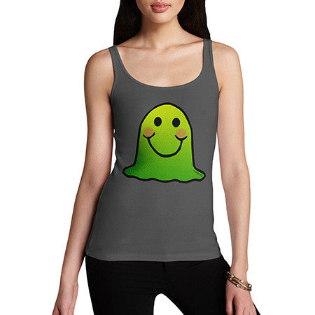 Women's Green Emoji Blob Monster Tank Top