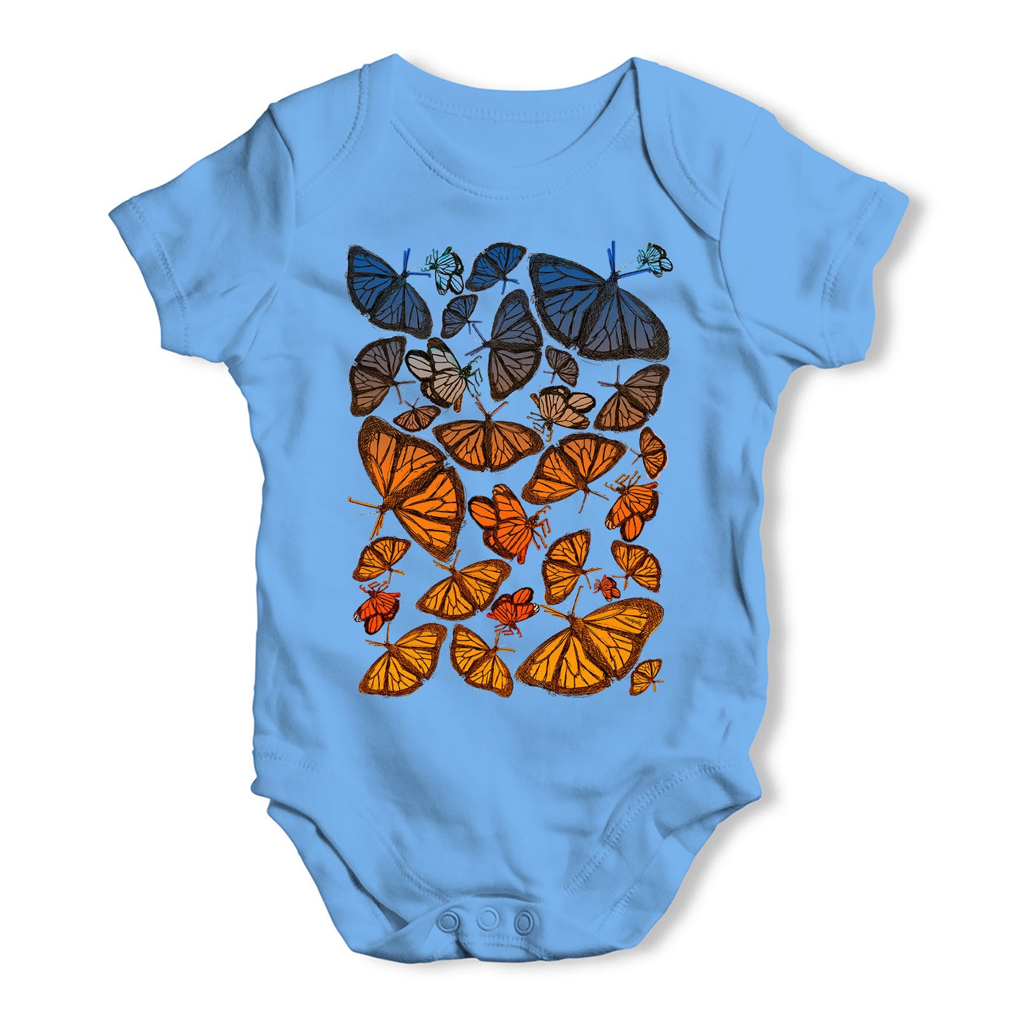 Group Of Butterflies Baby Grow Bodysuit