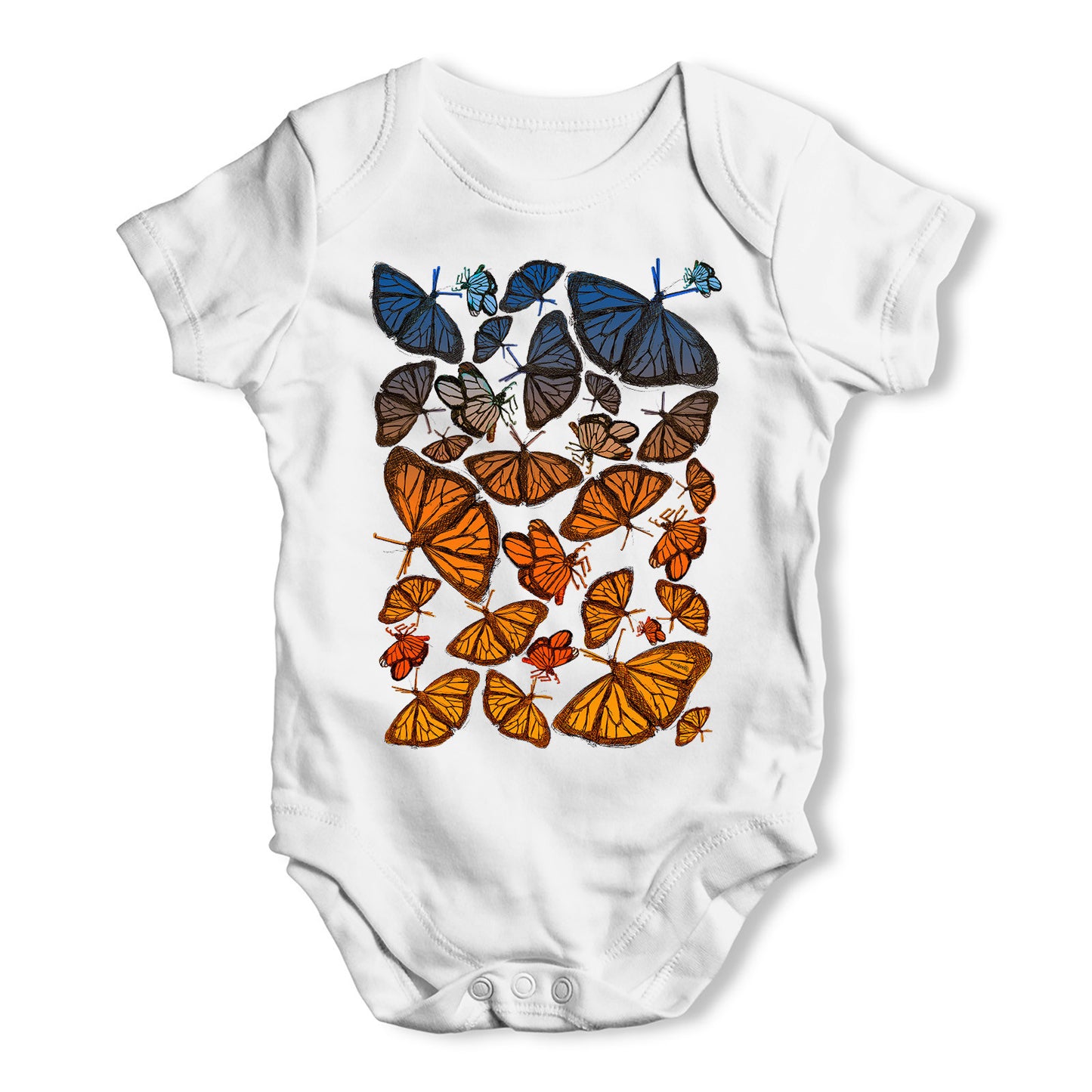 Group Of Butterflies Baby Grow Bodysuit