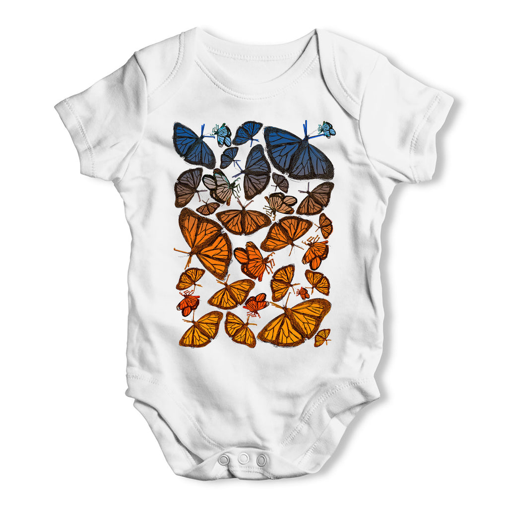 Group Of Butterflies Baby Grow Bodysuit