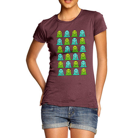 Women's Emoji Emotions Icons T-Shirt