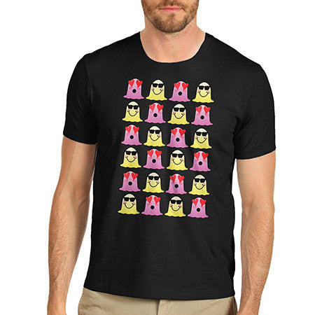 Men's Happy Love Struck Emoji Icons T-Shirt