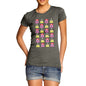 Women's Happy Love Struck Emoji Icons T-Shirt