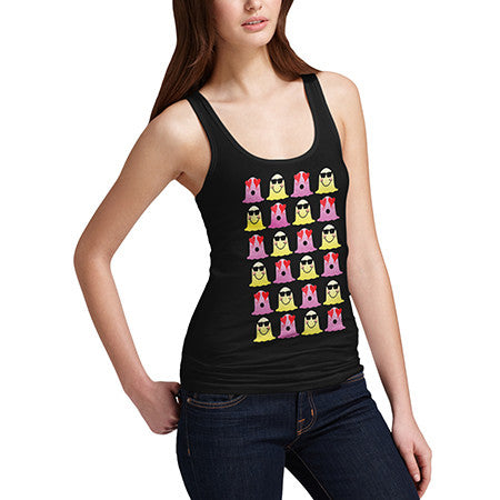 Women's Happy Love Struck Emoji Icons Tank Top