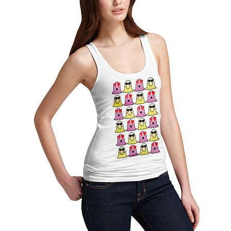 Women's Happy Love Struck Emoji Icons Tank Top