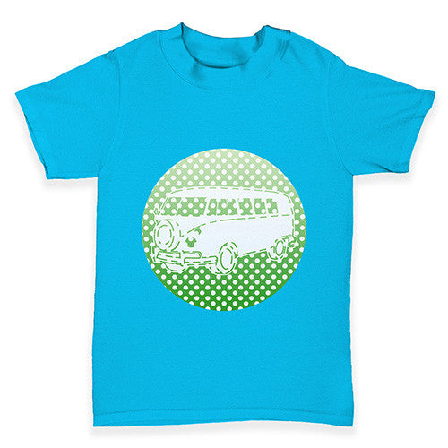 Hippie Van Dots Green Baby Toddler T-Shirt