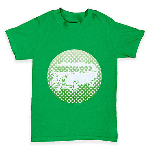 Hippie Van Dots Green Baby Toddler T-Shirt