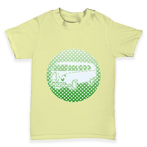Hippie Van Dots Green Baby Toddler T-Shirt