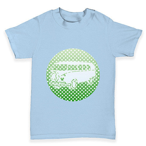 Hippie Van Dots Green Baby Toddler T-Shirt