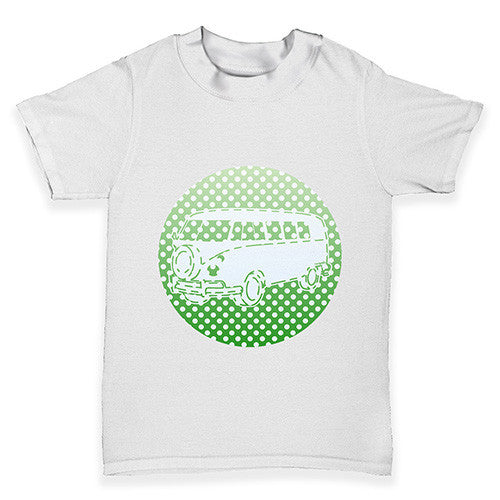 Hippie Van Dots Green Baby Toddler T-Shirt