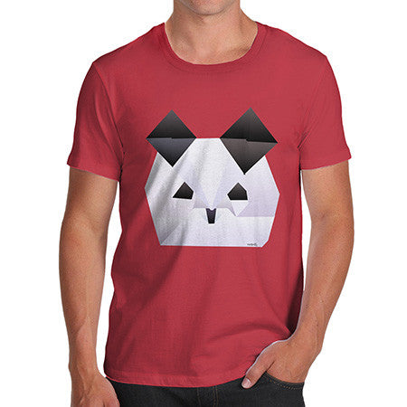 Men's Origami Panda Face T-Shirt