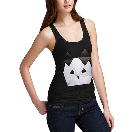 Women's Origami Panda Face Tank Top