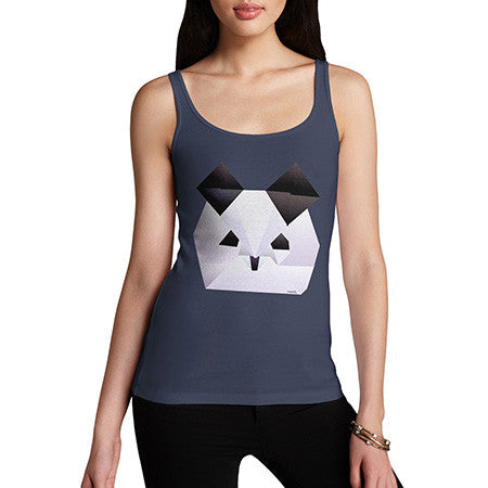 Women's Origami Panda Face Tank Top