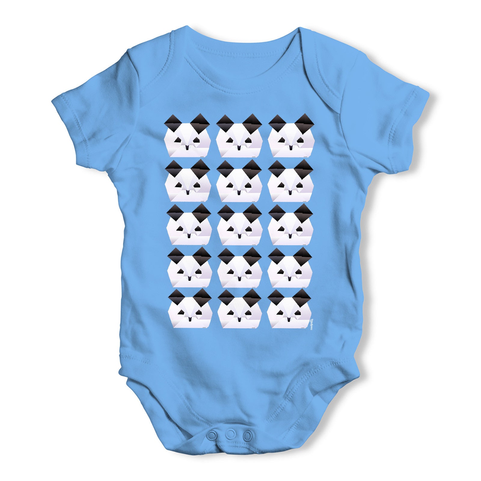 Origami Panda Baby Faces Baby Grow Bodysuit