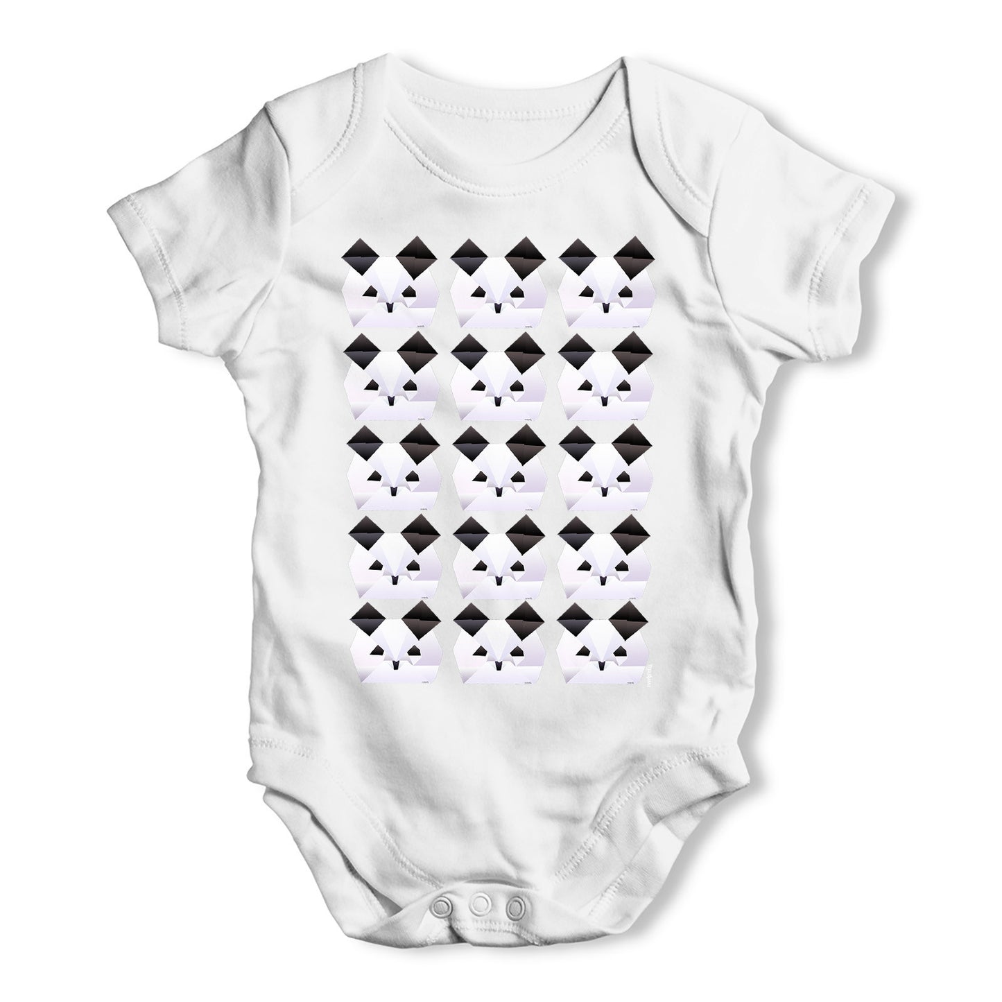 Origami Panda Baby Faces Baby Grow Bodysuit