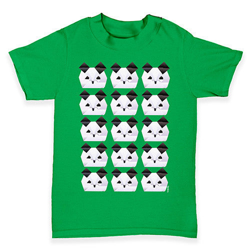 Origami Panda Baby Faces Baby Toddler T-Shirt