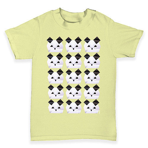 Origami Panda Baby Faces Baby Toddler T-Shirt