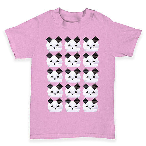 Origami Panda Baby Faces Baby Toddler T-Shirt