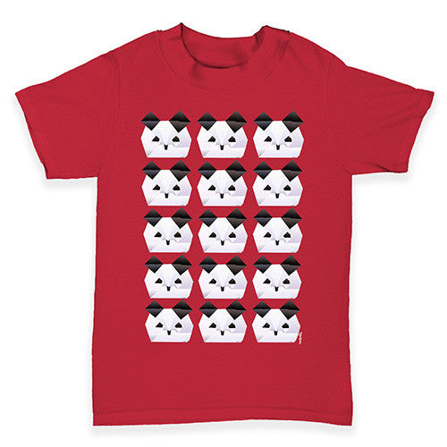 Origami Panda Baby Faces Baby Toddler T-Shirt