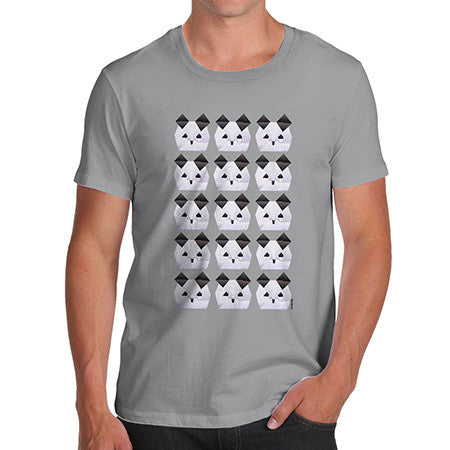 Men's Origami Panda Baby Faces T-Shirt