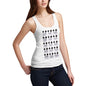 Women's Origami Panda Baby Faces Tank Top