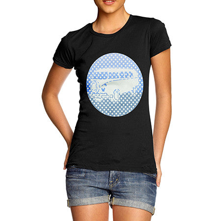 Women's Blue Hippie Van T-Shirt