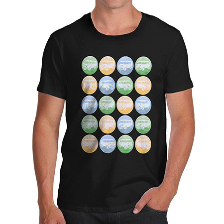 Men's Multi-coloured Dots Hippie Van T-Shirt