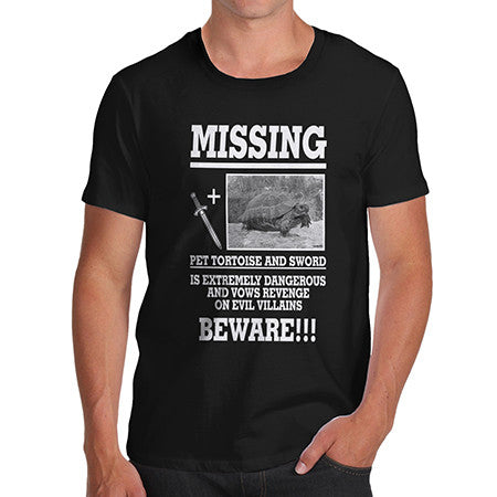 Men Missing Pet Tortoise T-Shirt