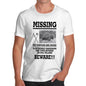 Men Missing Pet Tortoise T-Shirt