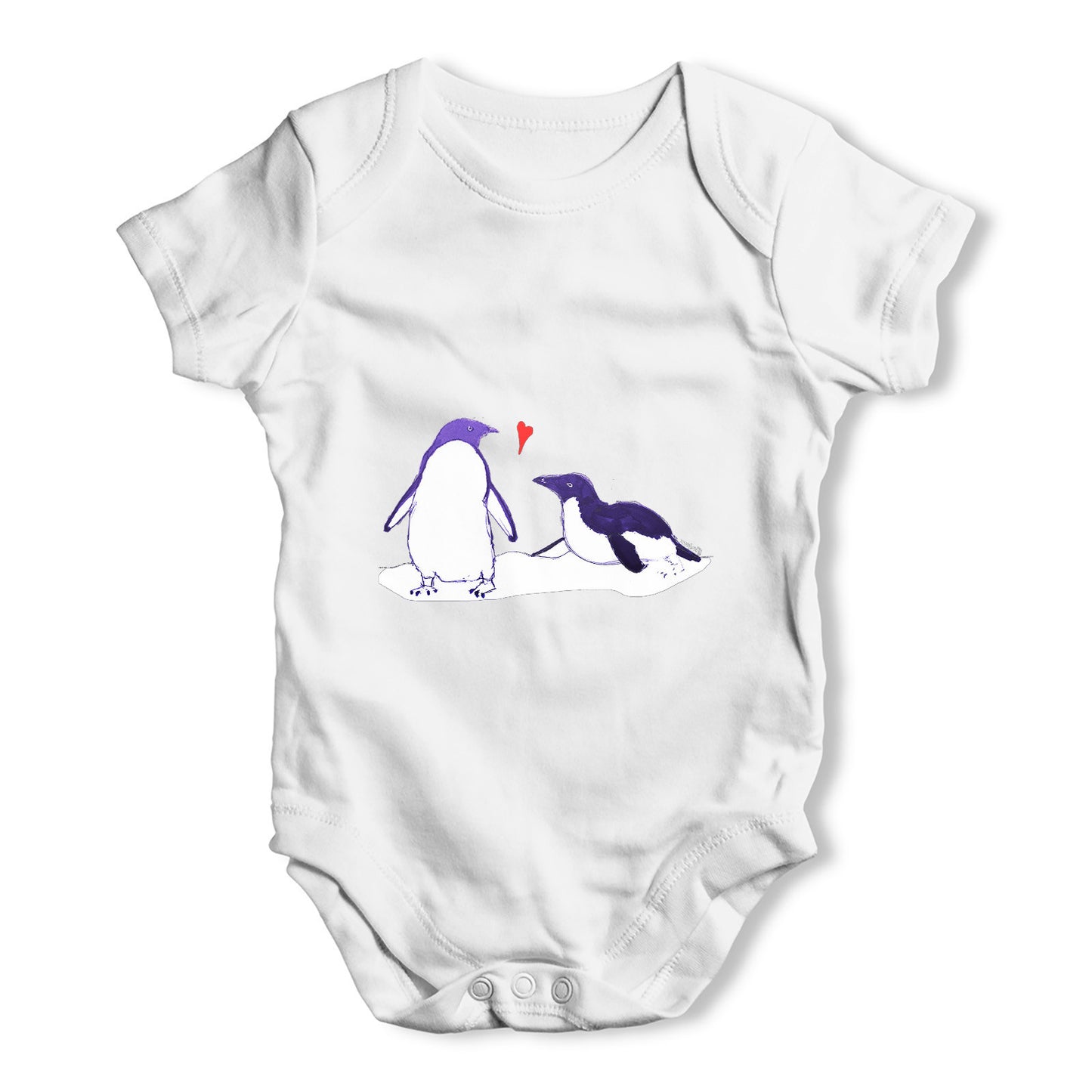 Penguin Love Baby Grow Bodysuit