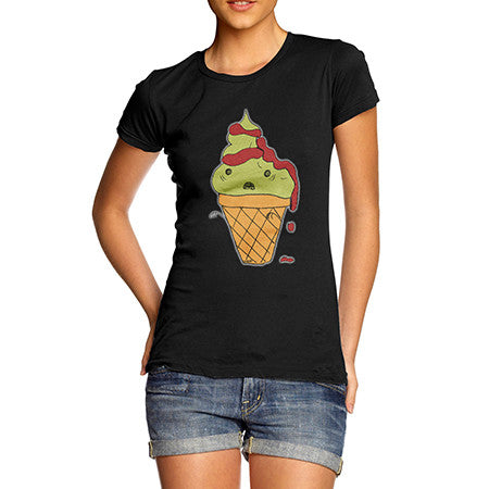 Womens Zombie Ice Cream T-Shirt